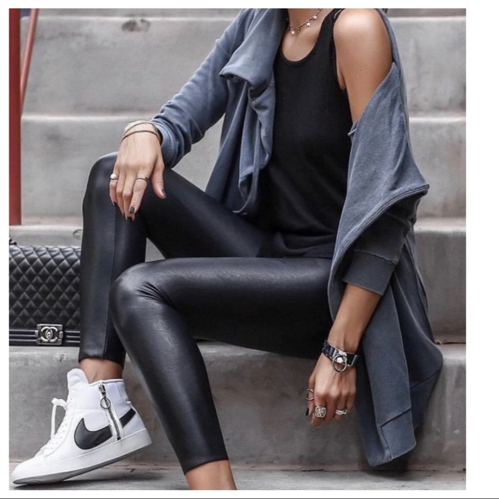 NWT Most Fabulous Favorite Faux Leather high waisted leggings - Picture 4 of 4